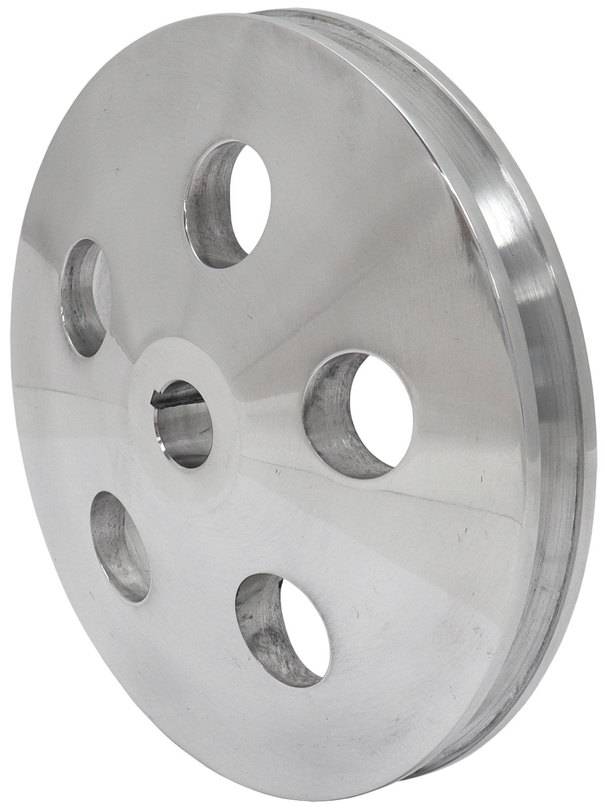Aeroflow Performance Suits GM Saginaw Pump Aeroflow Power Steering Pump Pulley with Single Groove - Chrome Finish AF83-1003 SR