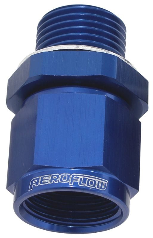 Aeroflow Performance Supplied with Washer, Blue Finish Aeroflow Male M18 x 1.5 to Female -8AN Swivel Adapter AF906-08-M18 SR