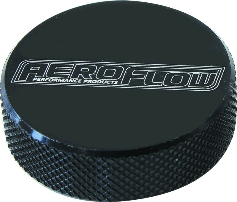 Aeroflow Performance Tall profile, 1/4" UNC Aeroflow Black Billet Air Cleaner Nut AF55-1005BLK SR
