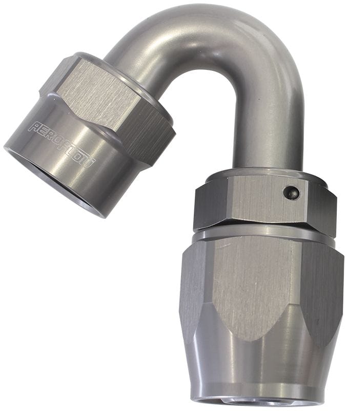 Aeroflow Performance Titanium Finish. Suits Kryptalon® Series Hose Aeroflow Kryptalon® Series Lightweight One Piece Swivel 150° Hose End -4AN AF7825-04 SR