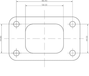 Aeroflow T3 Stainless Steel Turbine Inlet Flange AF9551-0002
