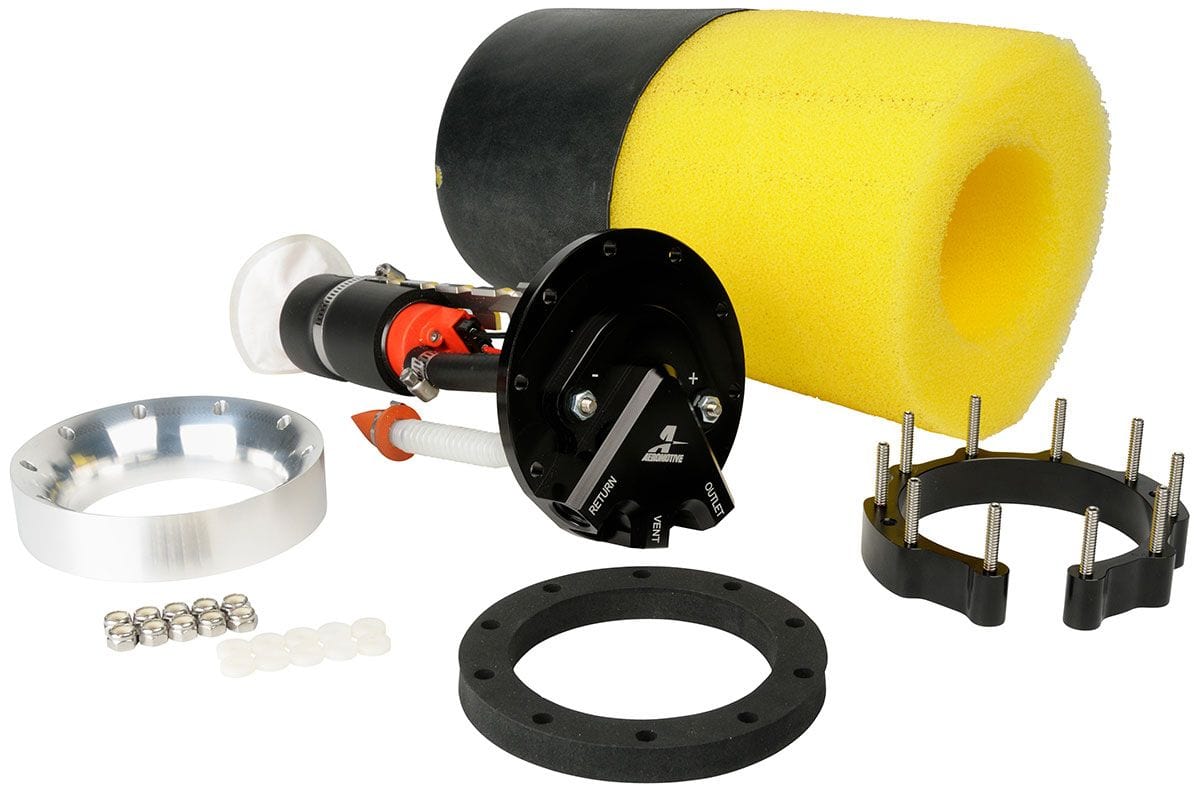 AEROMOTIVE Includes Fuel Pump, Regulator, Filter, Gauge & Fittings Aeromotive Carburetted Phantom 340 Kit ARO17254 SR