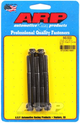 ARP 1/4" UNC x 3.000" UHL With 5/16" Socket Head ARP fasteners 5-Pack Bolt Kit, 12-Point Head Black Oxide AR640-3000 SR