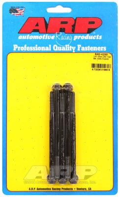ARP 1/4" UNC x 4.250" UHL With 5/16" Socket Head ARP fasteners 5-Pack Bolt Kit, 12-Point Head Black Oxide AR640-4250 SR