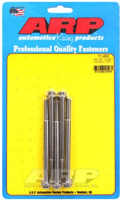 ARP 1/4" UNF x 4.000" UHL With 5/16" Socket Head ARP fasteners 5-Pack Bolt Kit, 12-Point Head S/S AR711-4000 SR