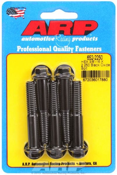 ARP 3/8" UNC x 2.250" UHL With 3/8" Socket Head ARP fasteners 5-Pack Bolt Kit, Hex Head Black Oxide AR652-2250 SR