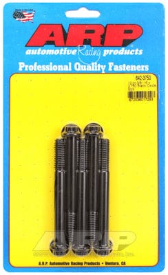 ARP 3/8" UNC x 3.750" UHL With 3/8" Socket Head ARP fasteners 5-Pack Bolt Kit, 12-Point Head Black Oxide AR642-3750 SR