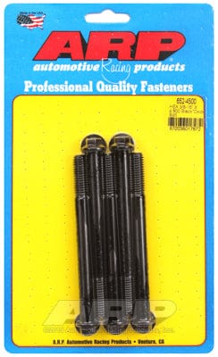 ARP 3/8" UNC x 4.500" UHL With 3/8" Socket Head ARP fasteners 5-Pack Bolt Kit, Hex Head Black Oxide AR652-4500 SR