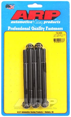ARP 3/8" UNF x 4.500" UHL With 3/8" Socket Head ARP fasteners 5-Pack Bolt Kit, 12-Point Head Black Oxide AR742-4500 SR