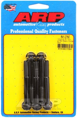 ARP 5/16" UNC x 2.750" UHL With 3/8" Socket Head ARP fasteners 5-Pack Bolt Kit, 12-Point Head Black Oxide AR641-2750 SR
