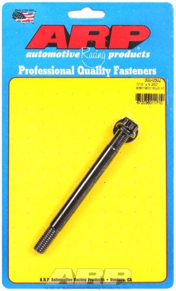 ARP 7/16" Thread x 5.250" OAL With 1.000" Of Thread On Each End ARP fasteners Alternator Stud Kit, 12-Point Nut & Washer AR300-0502 SR