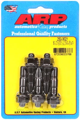 ARP fits Ford 9" Pinion Support, 3/8" x 2.000" OAL ARP fasteners Pinion Support Stud Kit, Hex Nut Black Oxide AR250-3021 SR
