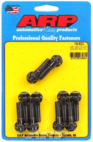 ARP fits GM LS Series ARP fasteners Intake Valley Cover Bolt Kit, 12-Point Head Black Oxide AR134-8002 SR