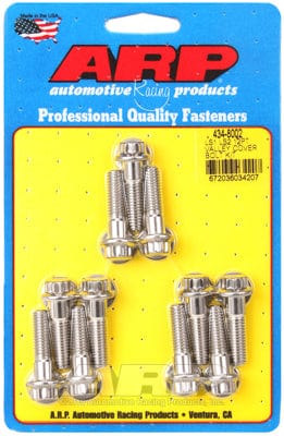 ARP fits GM LS Series ARP fasteners Intake Valley Cover Bolt Kit, 12-Point Head S/S AR434-8002 SR