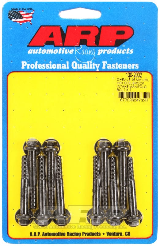 ARP fits LS Chevy with Edelbrock Manifold ARP fasteners Intake Hex Head Bolts AR130-2002 SR