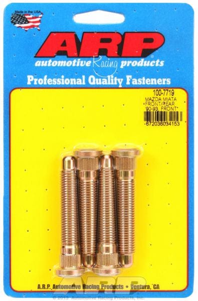 ARP fits Mazda Miata Front Wheels, M12 x 1.25 (4 Pack) ARP fasteners Competition Wheel Studs AR100-7719 SR