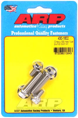 ARP fits SB/BB Chev ARP fasteners Fuel Pump Bolt Kit, Hex Head S/S AR430-1602 SR