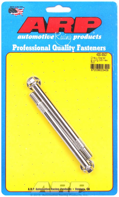 ARP fits SB/BB Chev With Standard & OEM High Torque Starters, 3/8-16 Thre ARP fasteners Starter Motor Bolt Kit, Hex Head S/S AR430-3507 SR