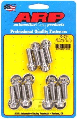 ARP fits SB Chev (Not Vortec) ARP fasteners Intake Manifold Bolt Kit, 12-Point Head S/S AR434-2101 SR