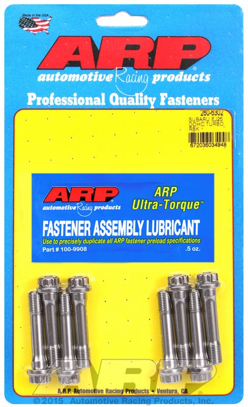 ARP fits Subaru EJ25 DOHC Turbo ARP fasteners Conrod Bolt Set, Pro Series ARP2000 AR260-6302 SR