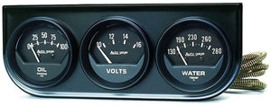 Auto Meter Auto gage Three-Gauge Console AU2348