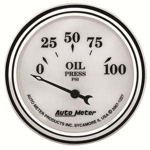 Auto Meter Old Tyme White II Oil Pressure Gauge AU1227