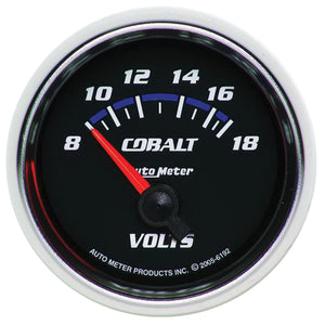Auto Meter Cobalt Series Voltmeter Gauge AU6192