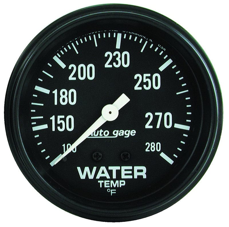 AUTOMETER 2-5/8", Full Sweep Mechanical, 100-280°F Auto Meter Auto gage Series Water Temperature Gauge AU2313 SR