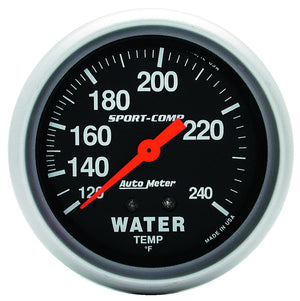 Auto Meter Sport-Comp Series Water Temperature Gauge AU3432