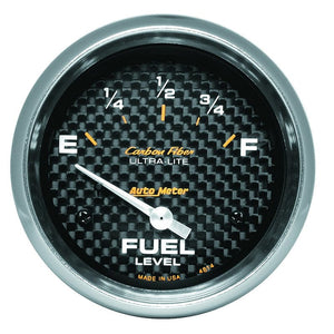 Auto Meter Carbon Fiber Series Fuel Level Gauge AU4814