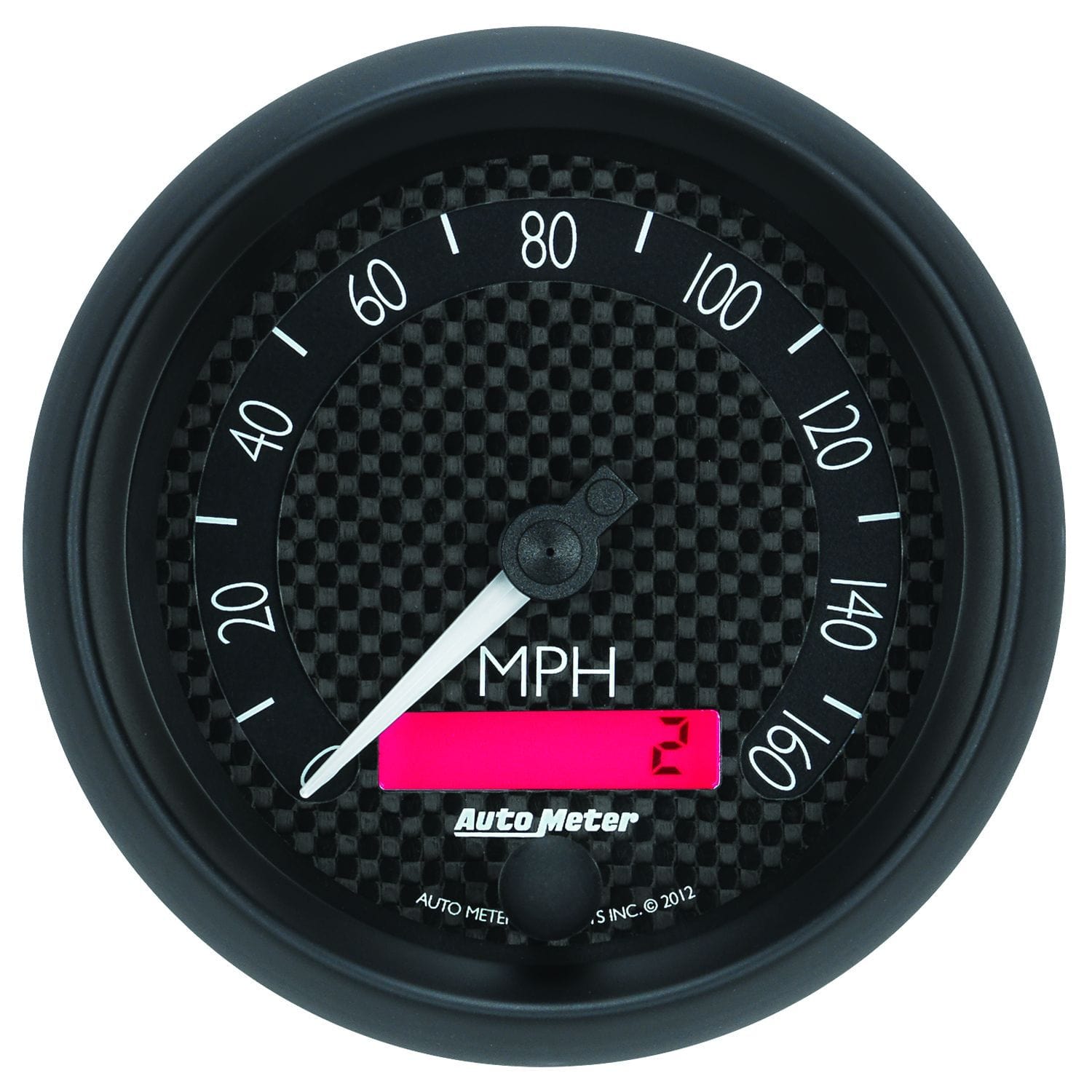 AUTOMETER 3-3/8", 0-160 MPH, In-Dash, Black Carbon Fiber Dial, LCD Tripmeter Auto Meter GT Series Speedometer AU8088 SR