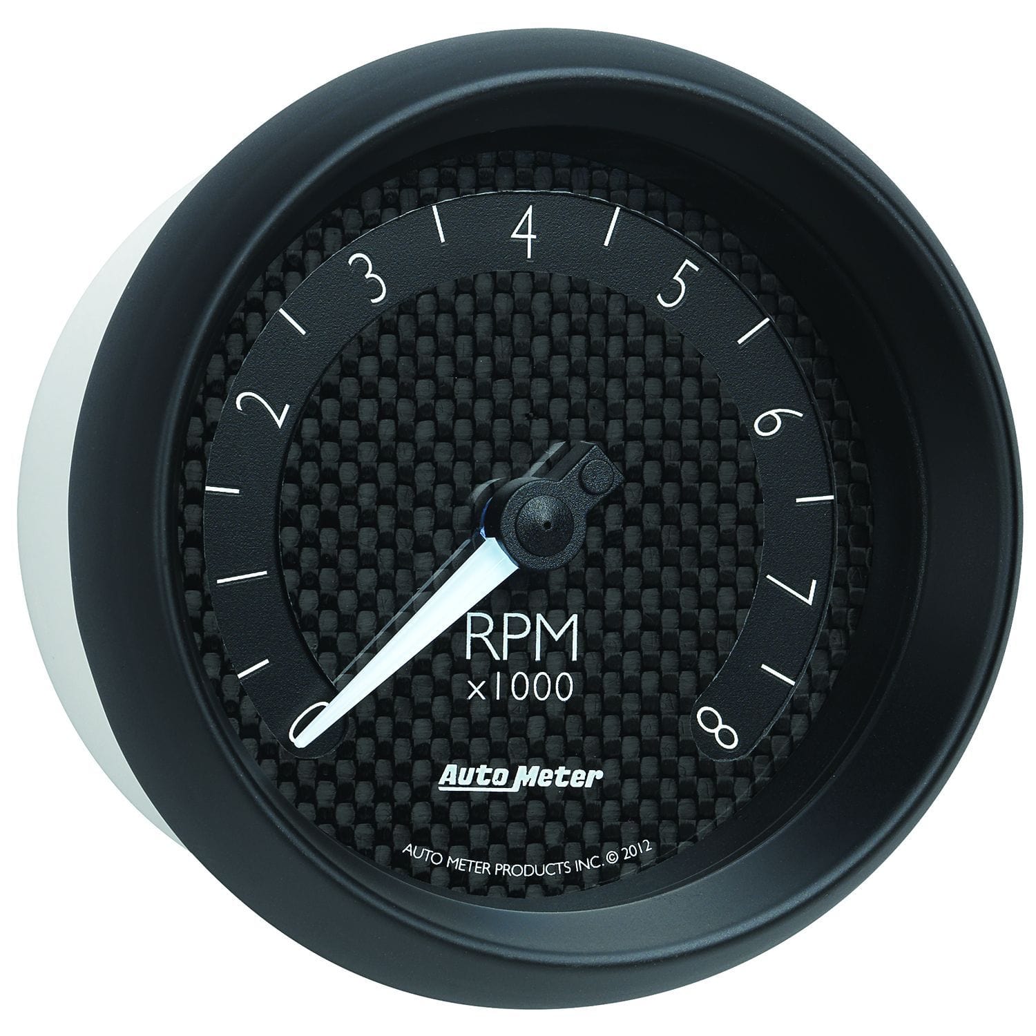 AUTOMETER 3-3/8", In-Dash, Black Carbon Fiber Dial, 0-8,000 rpm Auto Meter GT Series Tachometer AU8097 SR