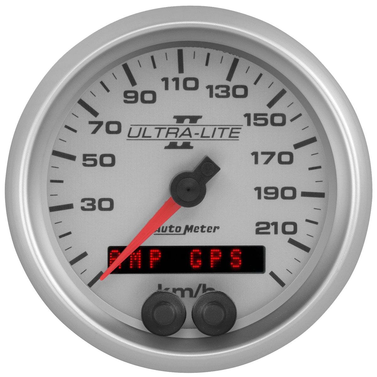 AUTOMETER 3-3/8", In-Dash, Metric, 0-225 kph Auto Meter Ultra-Lite II GPS Speedometer AU4980-M SR
