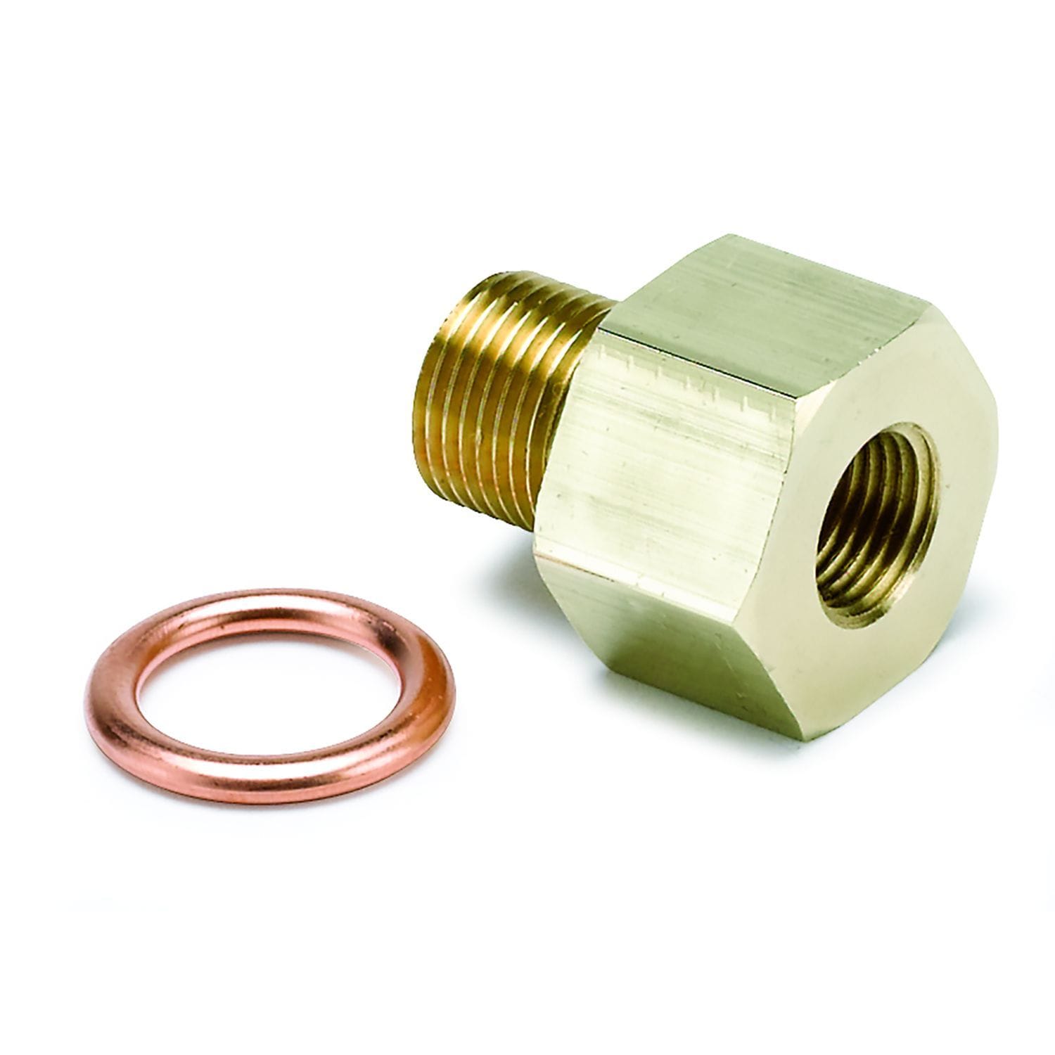 AUTOMETER Brass female 1/8" NPT fitting to M12x1 male thread. Auto Meter Oil Pressure Metric Adapter AU2266 SR