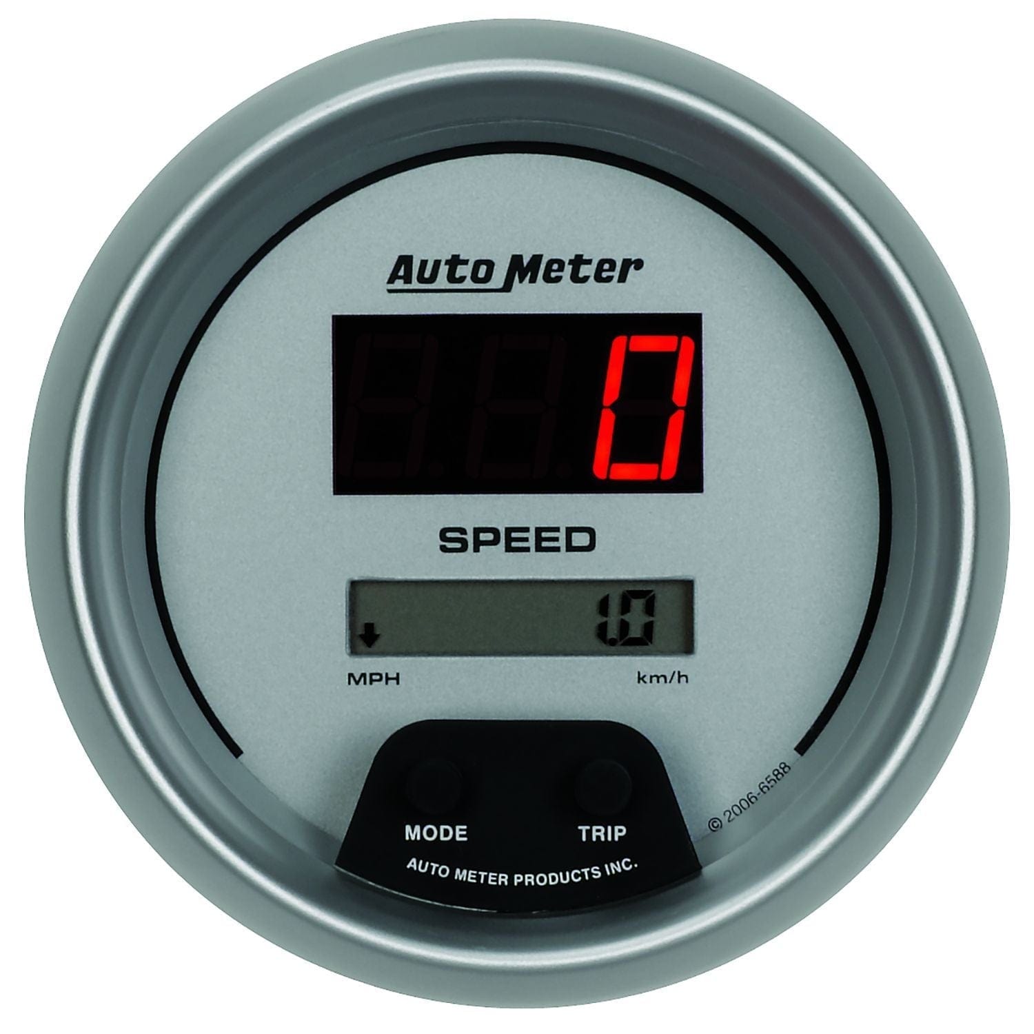 AUTOMETER Digital, Programmable, In-dash, 3-3/8", 160 MPH or 260 km/h Auto Meter Ultra-Lite Digital Series Speedometer AU6588 SR