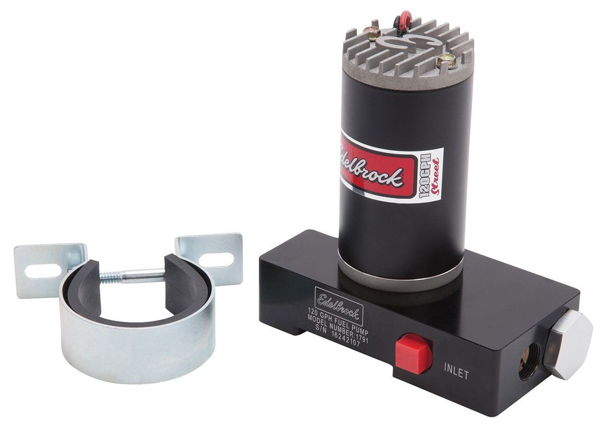 EDELBROCK 120 GPH (free flow), 3/8" NPT inlet/outlet for carburettor applicatio Edelbrock Quiet-Flo Electric Fuel Pump ED1791 SR