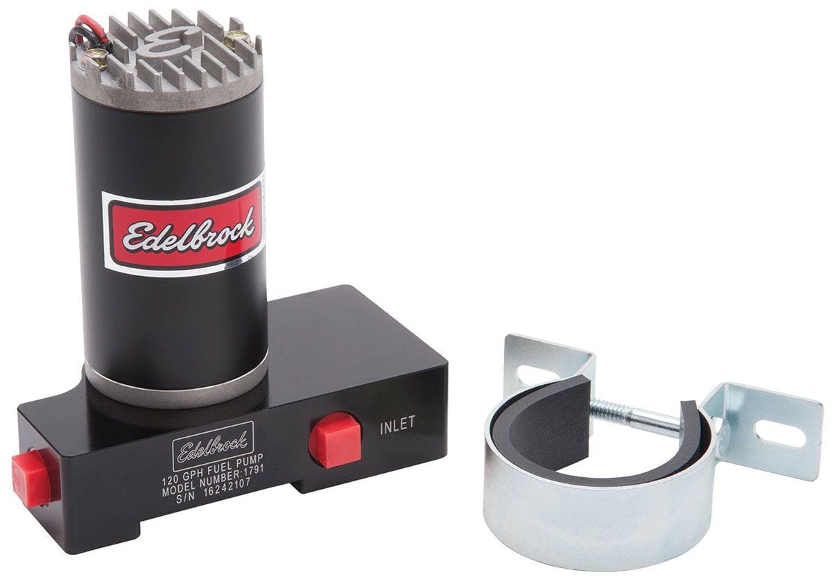EDELBROCK 120 GPH (free flow), 3/8" NPT inlet/outlet for carburettor applicatio Edelbrock Quiet-Flo Electric Fuel Pump ED1791 SR