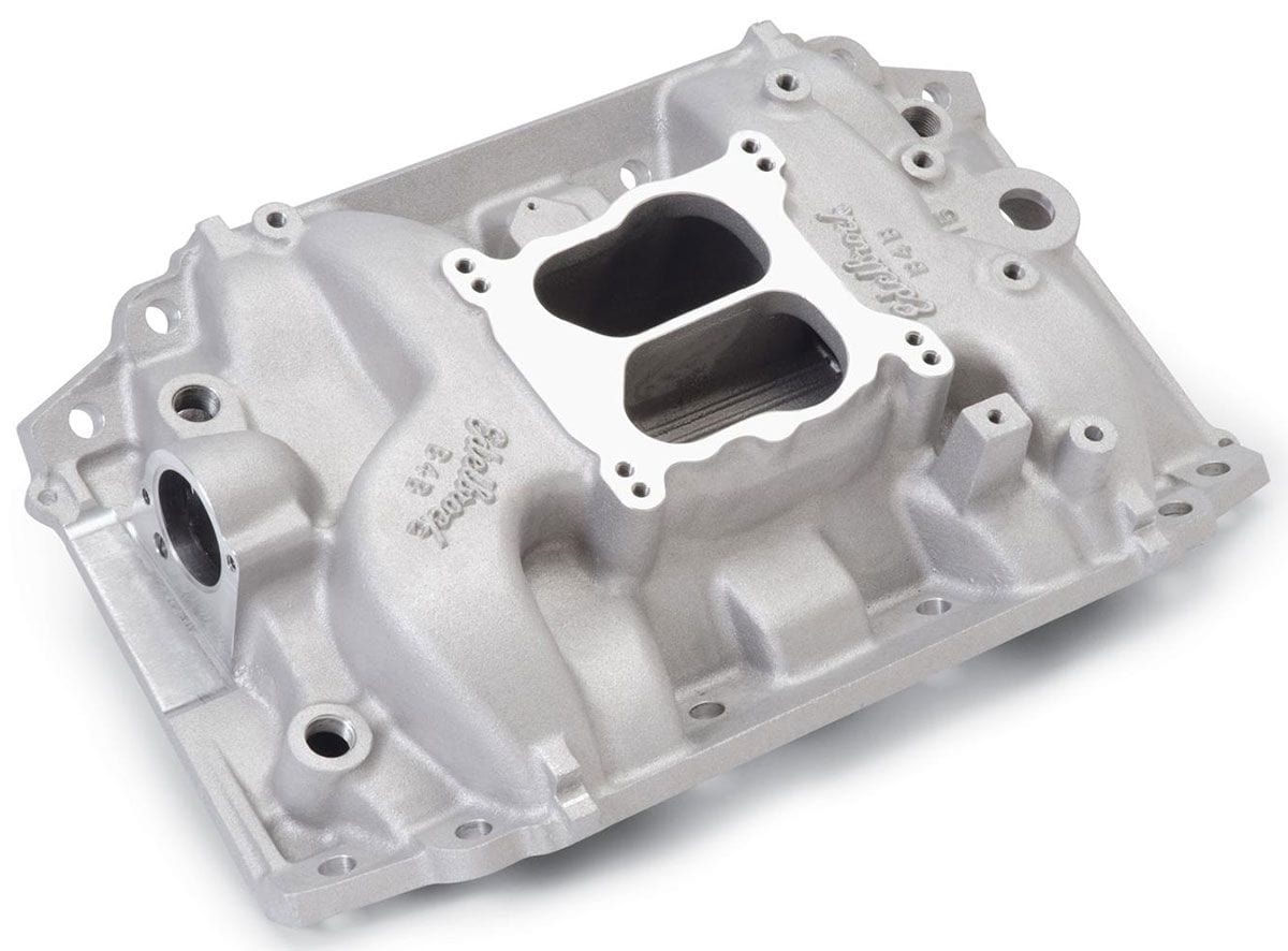 EDELBROCK 400-455, Dual Plane, idle to 5500 rpm Edelbrock Buick B4 B Manifold ED2515 SR