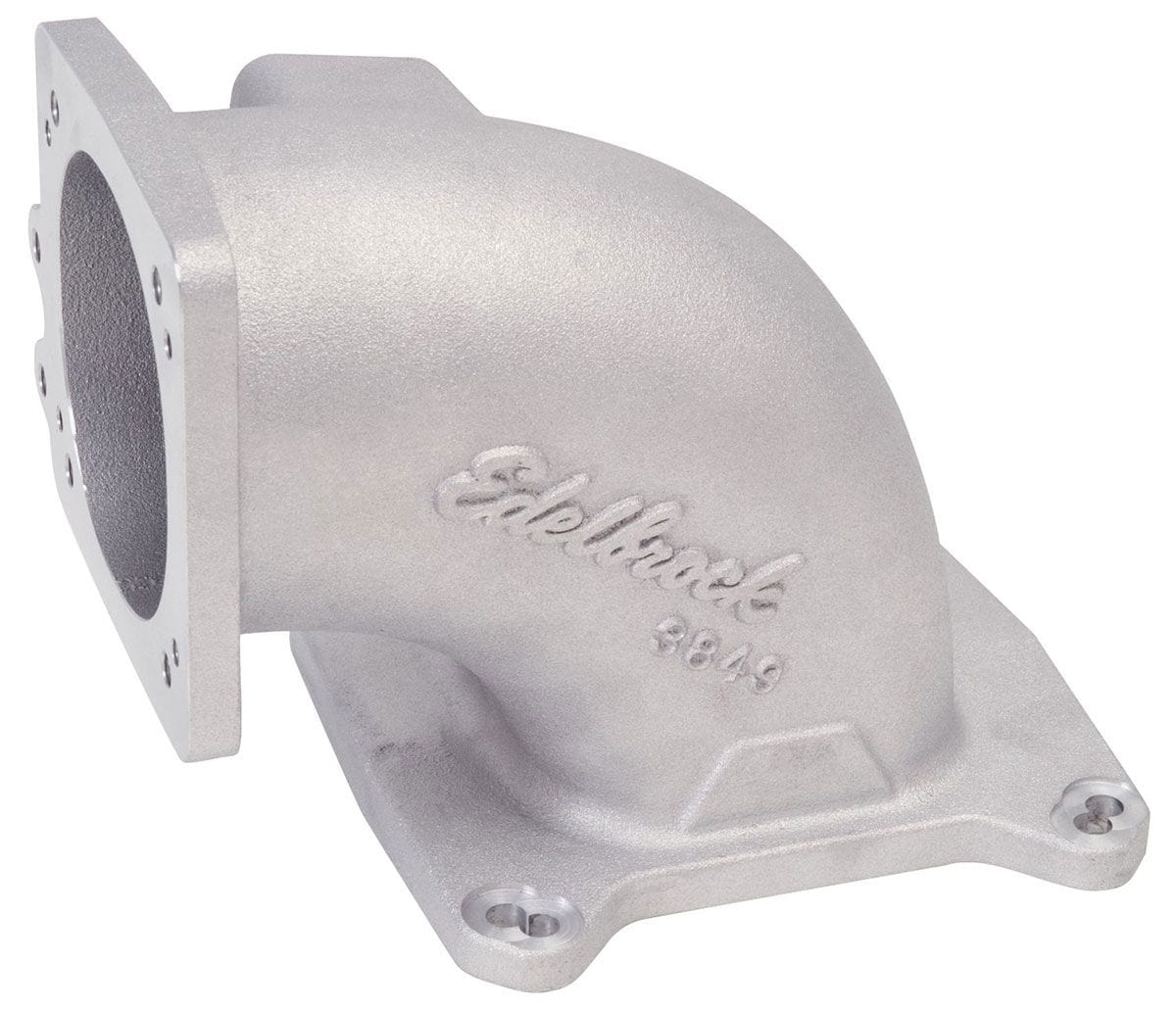 EDELBROCK 95mm Throttle Body to Square-Bore Flange Edelbrock High Flow Intake Elbow ED3849 SR