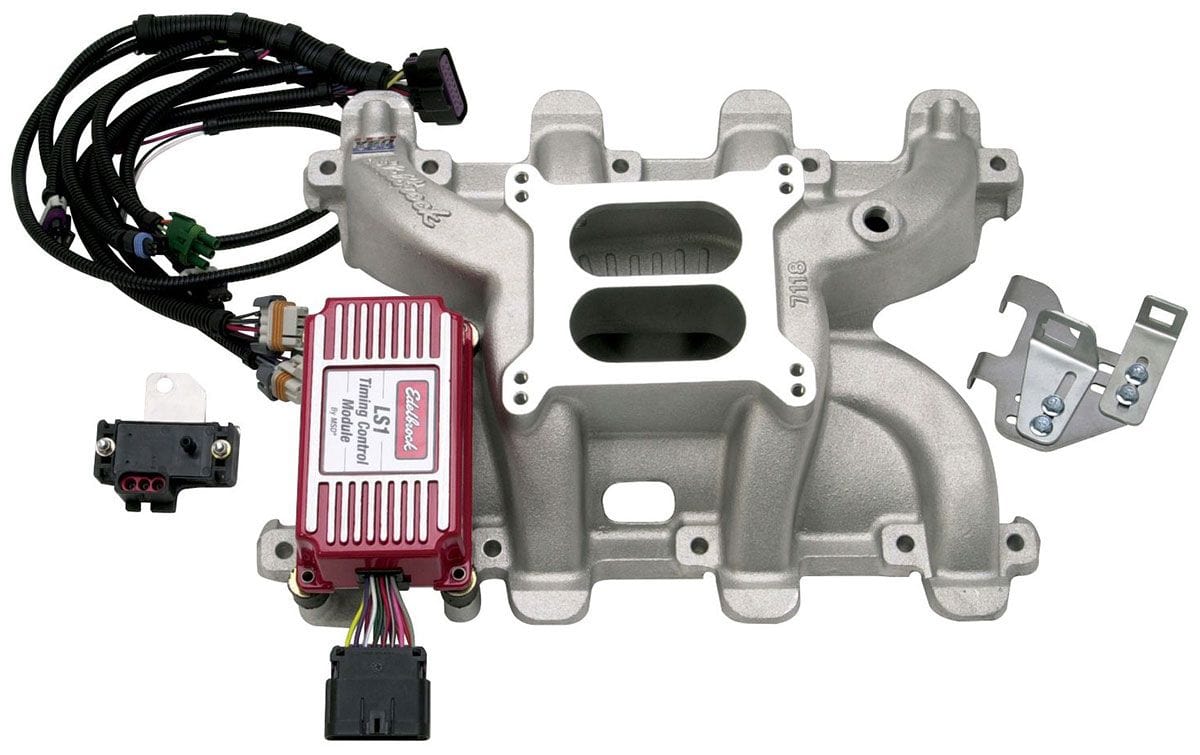 Edelbrock Chevy LS1-LS6, 1500-6500 rpm, includes Timing Control Module Edelbrock Performer RPM Intake Manifold ED7118 SR