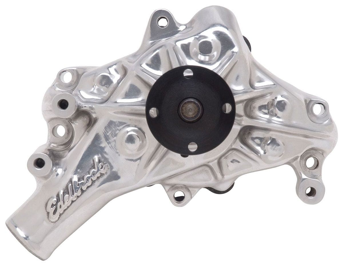 EDELBROCK For Small Block Chevy, Long Style, 5/8" pilot shaft Edelbrock Victor Series Aluminium Water Pump - Polished ED8821 SR