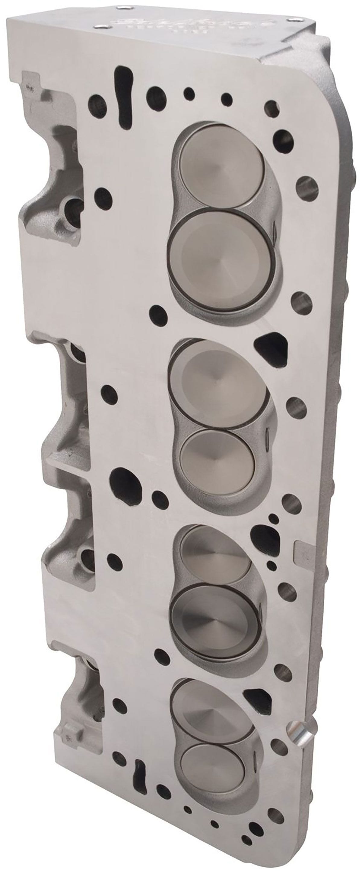 EDELBROCK SB Chevy, 64cc combustion chambers with straight plugs, 185cc Intake Edelbrock Performer RPM Cylinder Heads - Single - Complete ED60899 SR
