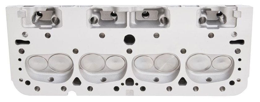 EDELBROCK SB Chevy, 70cc combustion chambers with straight plugs, 195cc Intake Edelbrock Performer RPM Cylinder Heads - Single - Complete ED60739 SR