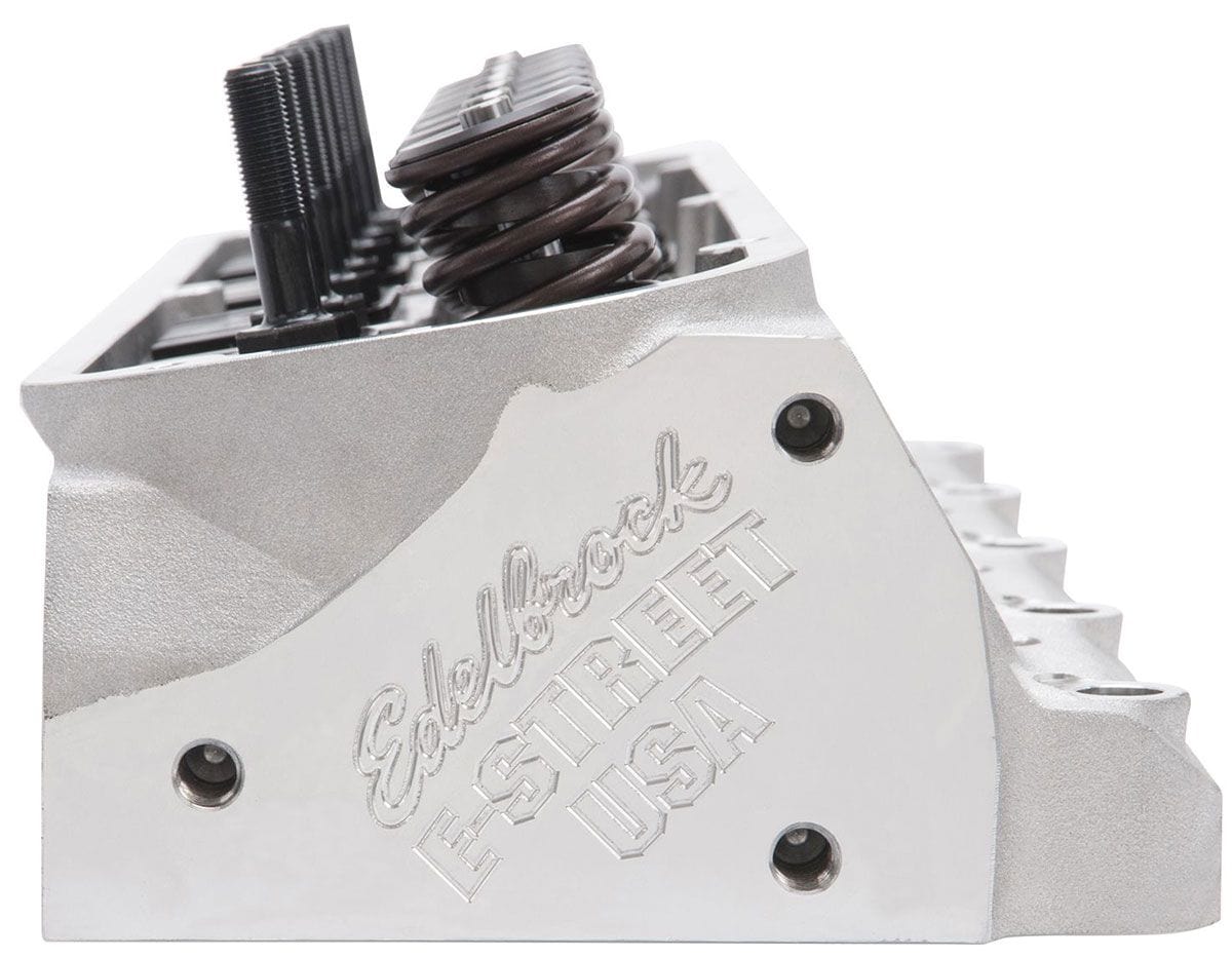 EDELBROCK Small Block Ford, 170cc Intake Port, 1.90" Intake Valves, Made In USA Edelbrock E-Street Cylinder Heads - Pair - Complete ED5023 SR