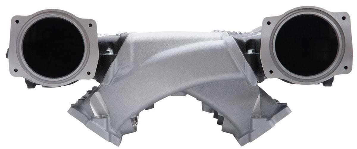 Edelbrock Suit Chev LS3, L92 and L76 Rectangular Port Cylinder Heads Edelbrock Cross-Ram Intake Manifold - Black Finish ED71413 SR