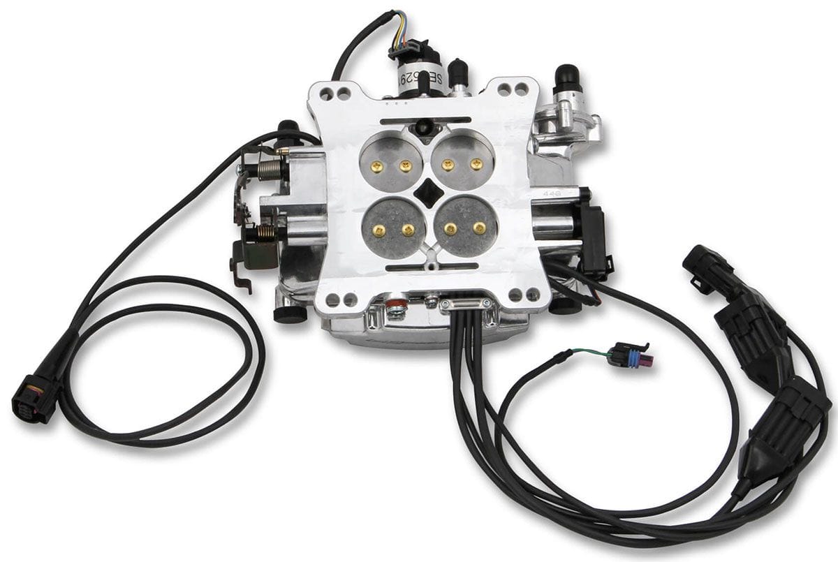HOLLEY 800 cfm 4 Injector Throttle Body, 650 HP Forced Induction Holley Sniper EFI 4BBL Self Tuning System - Shiny Finish HO550-518 SR