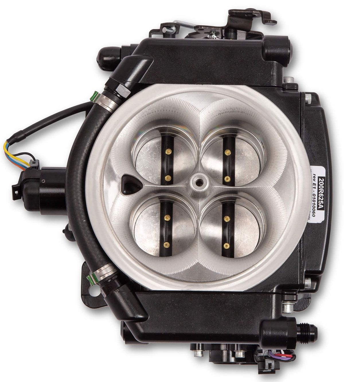 HOLLEY 900 cfm 4 Injector Throttle Body, 800 HP N/A Holley Sniper EFI XFLow 4BBL Self Tuning System - Black Ceramic HO550-541 SR
