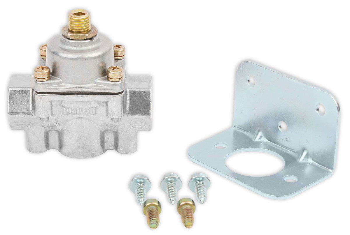 HOLLEY Adjustable From 4.5 Psi To 9 Psi, Suit Carburettor Application Only Holley Holley Blue 2-Port Bypass Style Regulator HO12-803BP SR
