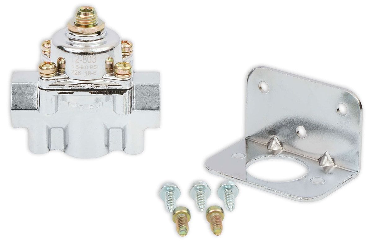HOLLEY Adjustable From 4.5 Psi To 9 Psi, Suit Carburettor Application Only Holley Holley Blue 2-Port Regulator HO12-803 SR
