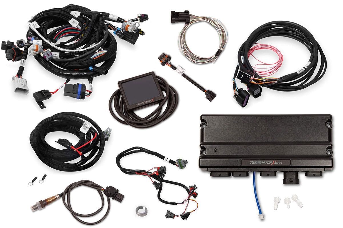 HOLLEY Suit GM LS, 58X Crank, 4 x Cam, DBW Throttle Body Holley Terminator X Max EFI Kit HO550-933 SR